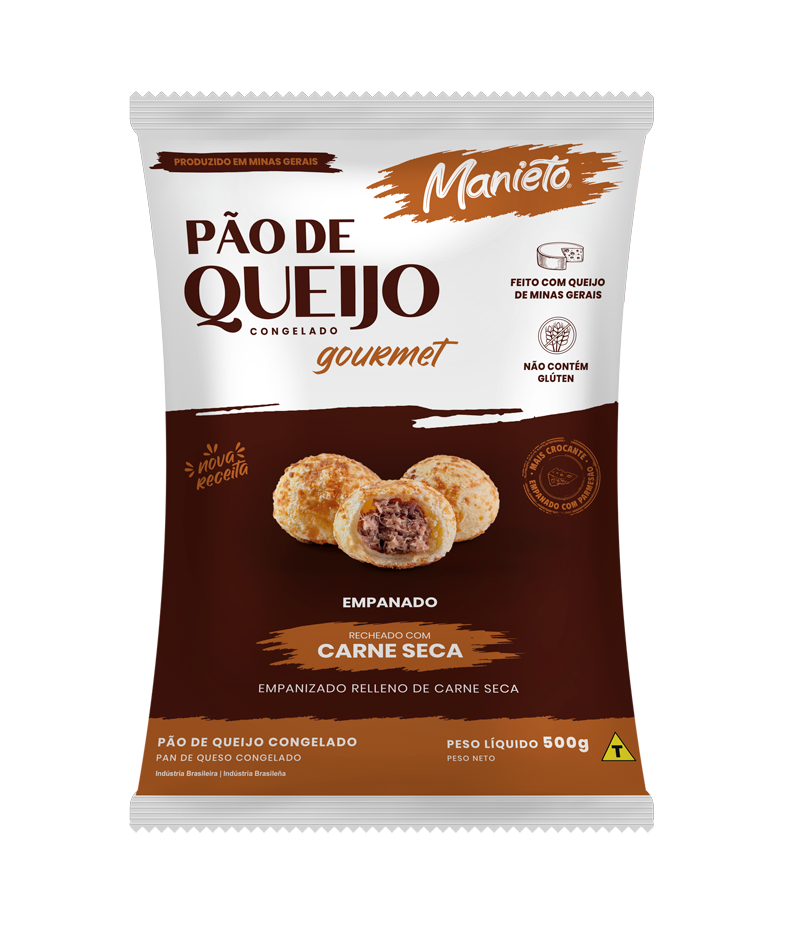 Pão de queijo recheado com Carne Seca