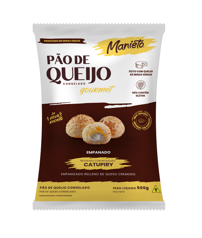 Pão de queijo recheado com Requeijão